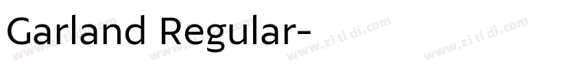 Garland Regular字体转换